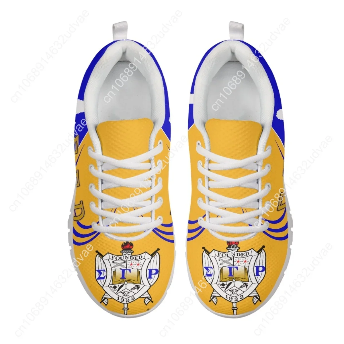 สกปรกทนรองเท้าผ้าใบลําลองSigma Gamma Rho Poddlesพิมพ์Breathable Lace-Up Flatsสําหรับผู้หญิงผู้ชายTenis Feminino