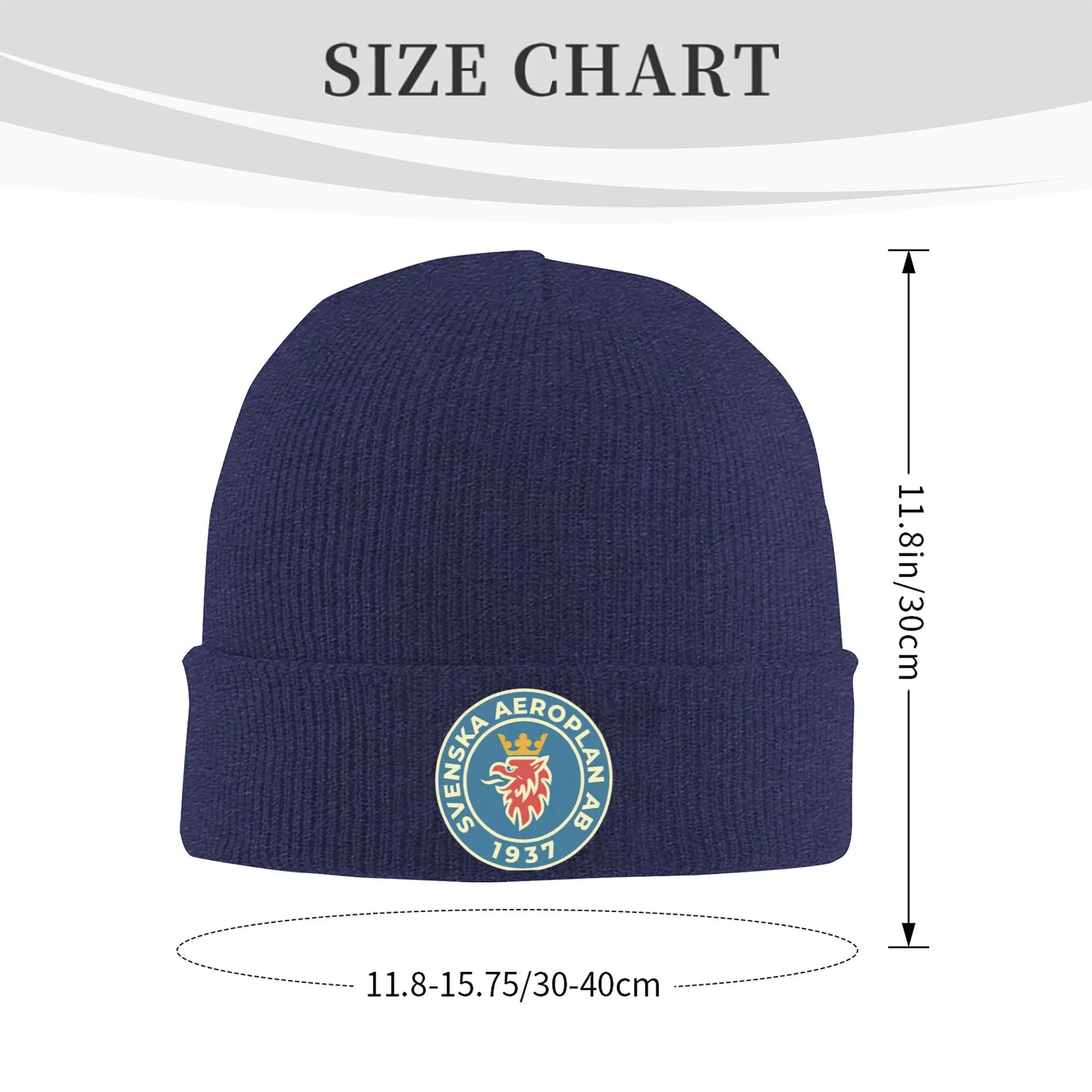 Svenska Aeroplan AB Saabs Knit Hat Beanies Autumn Winter Hat Warm Unisex  Street  Caps Men Women Gifts