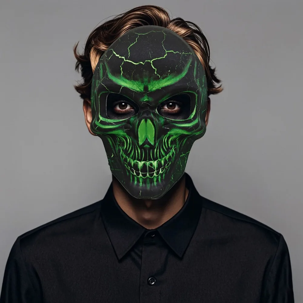 Kreative 3D Halloween Maske weiche verstellbare Schädel Gesichtsbedeckung Requisiten Cosplay Kostüm Geister Schädel Maske Unisex