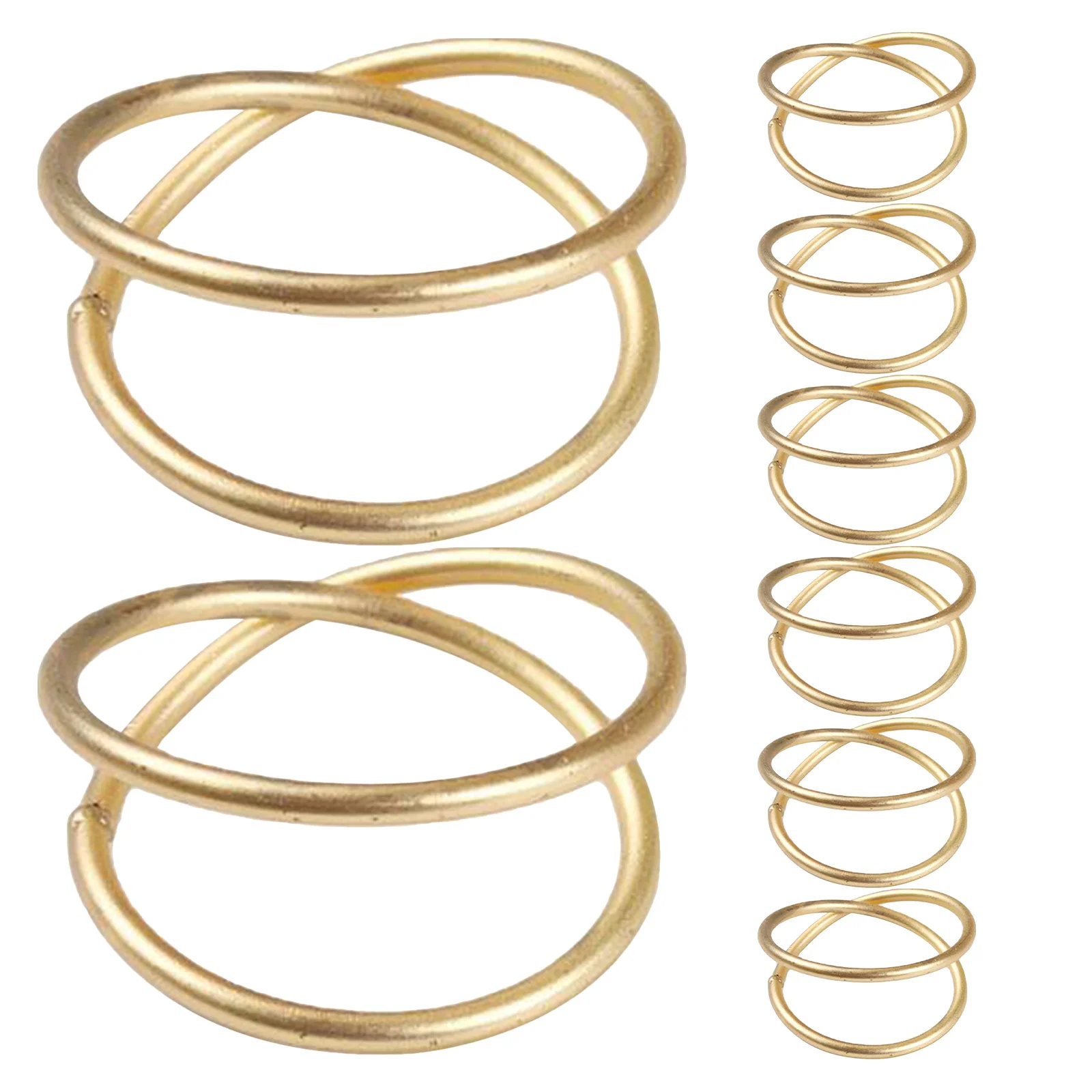 

8Pcs Napkin Rings for Cloth Napkins Modern Round Metal Holders Buckles Table Setting Wedding Party Decorations