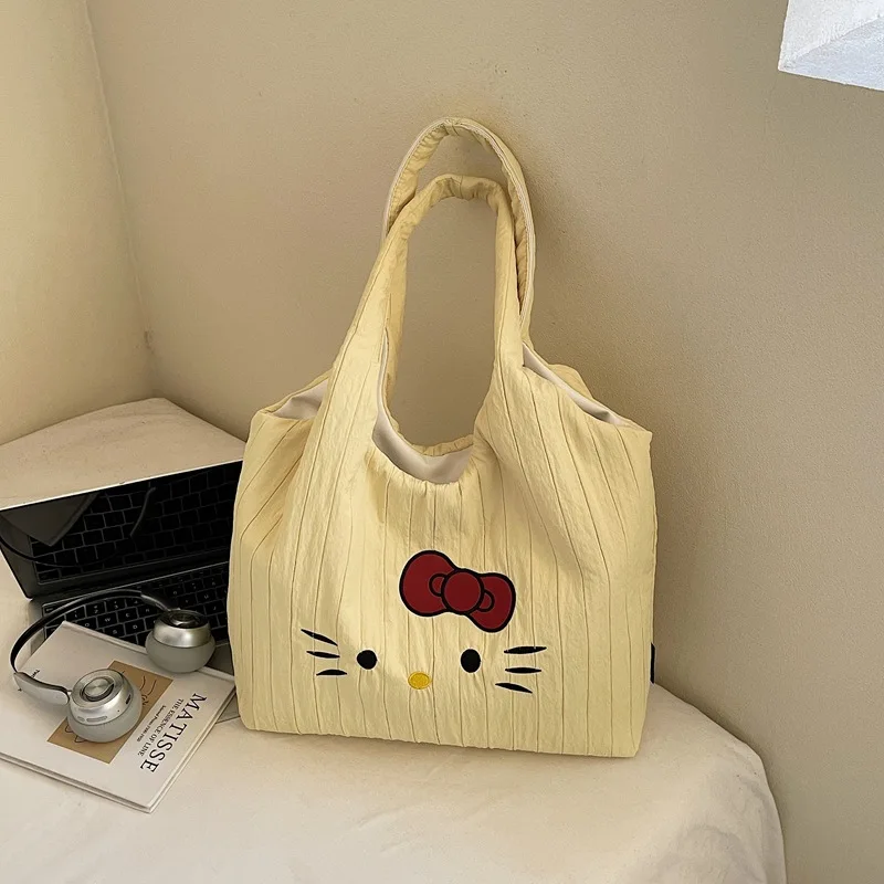 

Аниме Hello Kitty большая вместительная сумка Kawaii для девочек портативная сумка на плечо косметичка многофункциональная сумка для хранения сообщений
