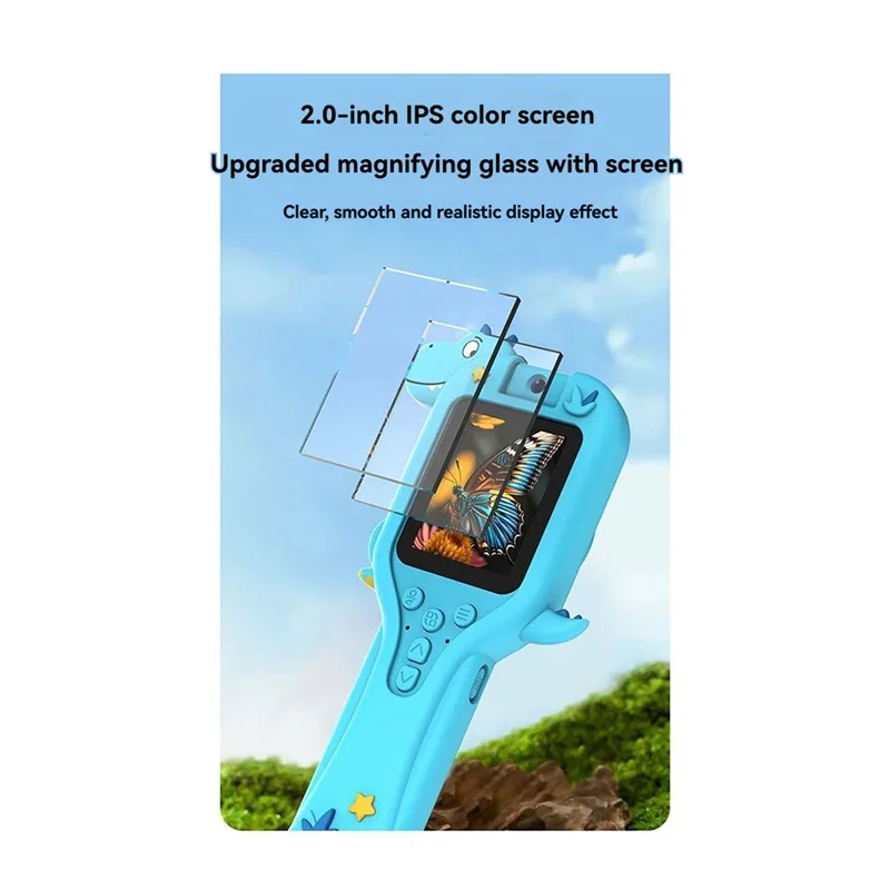 Mikroskop cyfrowy B24B z lupą 500X, ręczny, elektroniczny, edukacyjny, naukowy dla dzieci, mikroskop A