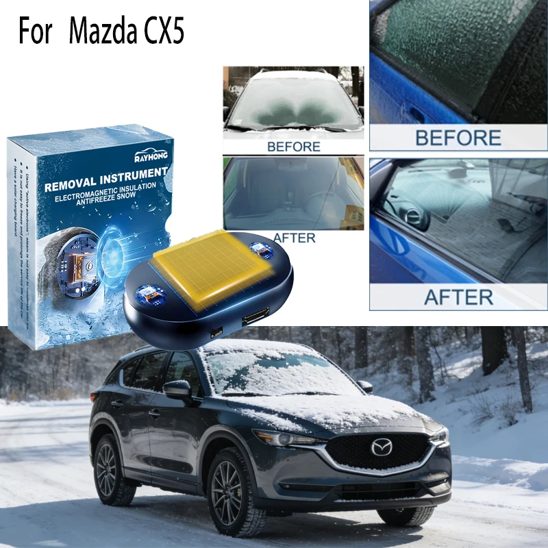 

For Mazda CX5 2012-2025 KE KF Car Window Glass Car Ice Defroster Windshield Snow Removal Window Glass Microwave Deicing Device