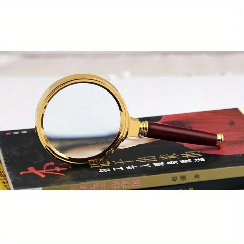 1A Metall-Lupe 50mm Hochauflösende Handlupe zum Lesen, für wissenschaftliche Experimente, Sonnenlicht-Feuerung, Schmuckbeobachtung – Detail 4