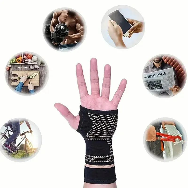 Copper Ion Fitness Gloves Men\'s AND WOMEN\'S Outdoor Weight Lifting Hand Protection Cycling Gloves Copper Fiber Wrist Protection