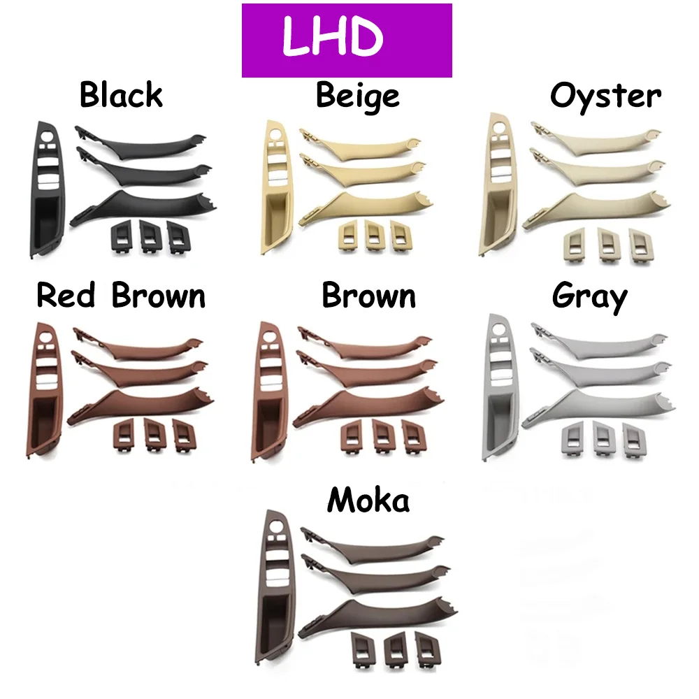 7 Colors F10 F11 F18 LHD RHD Beige Black Car Interior Door Handle Armrest Panel Pull Trim For BMW 5 Series 523 525 51417261933