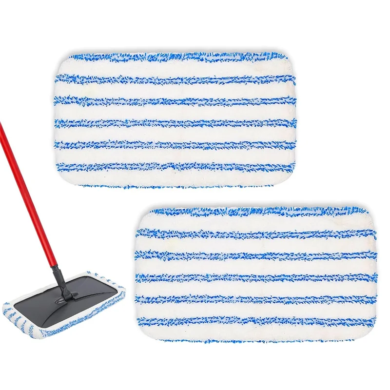 

AAAF Reusable Fiber Cotton Mop Pads 4Pcs For Oceda 15X8" Flat Mop, Microfiber Mop Head Replacement Kit Refill
