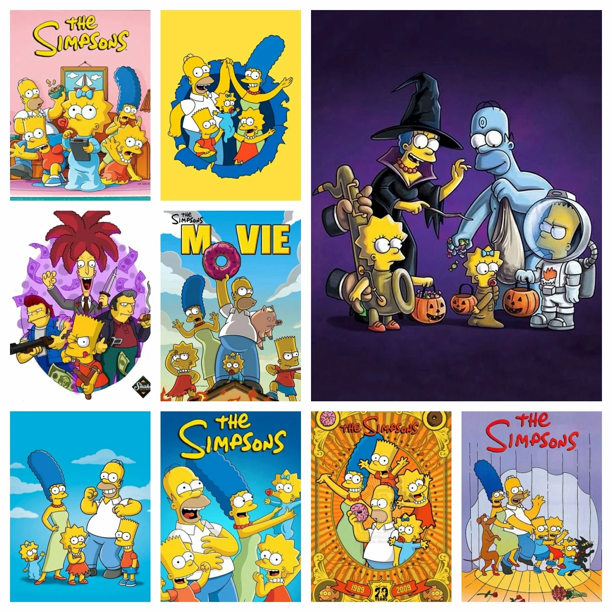 

Симпсон мозаика 5D DIY алмазная живопись искусство Дисней мультфильм набор для вышивки крестом вышивка стразами ремесло домашний декор детский подарок