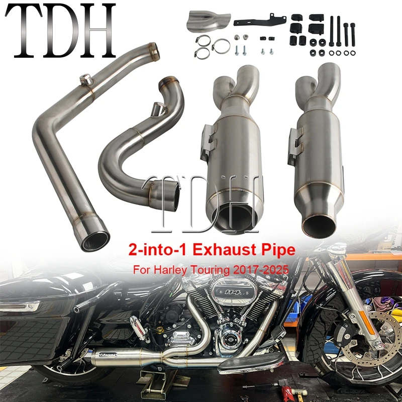 

Motorcycle Exhaust Systems Silencer 1-3/4" to 1-7/8" Tube Mufflers For Harley Touring Electra Glide Ultra Limited FLHTKSE FLHTPI