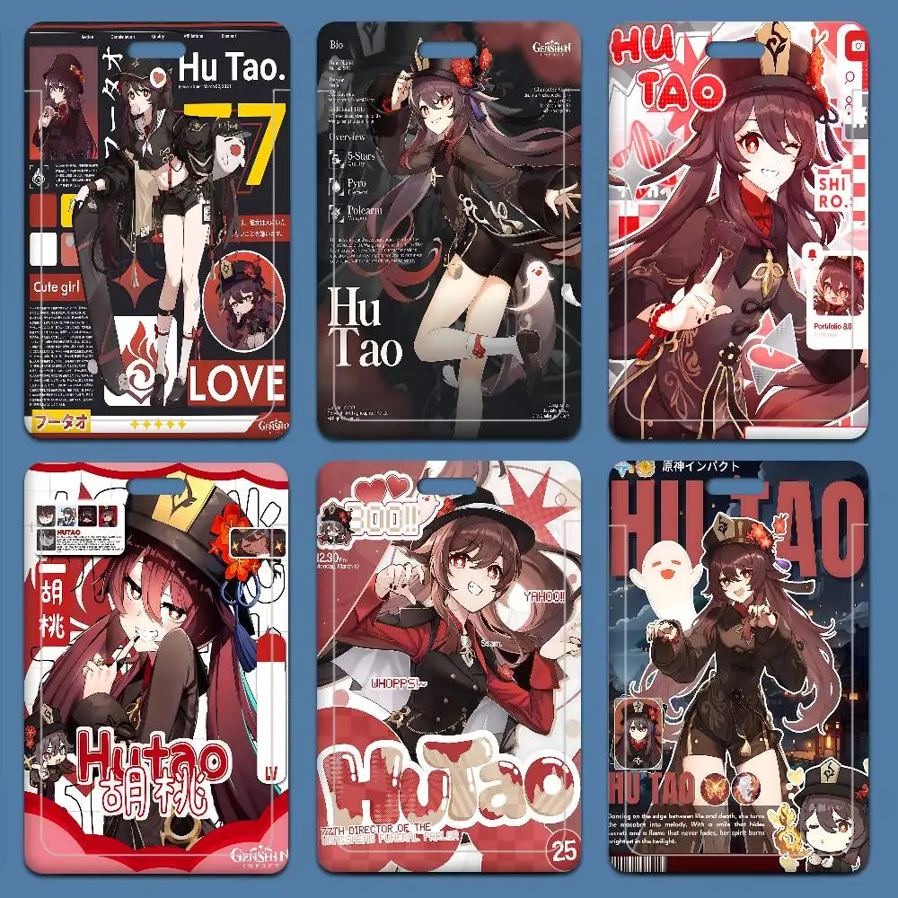 

Ремешок-держатель Genshin Impact HU Tao для ключей, карт, пропусков, бейджей, аксессуары для ключей, подарки