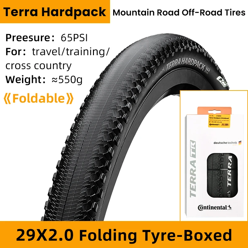 Continental Bicycle Tires Terra Hardpack Folding Clincher Tyre MTB