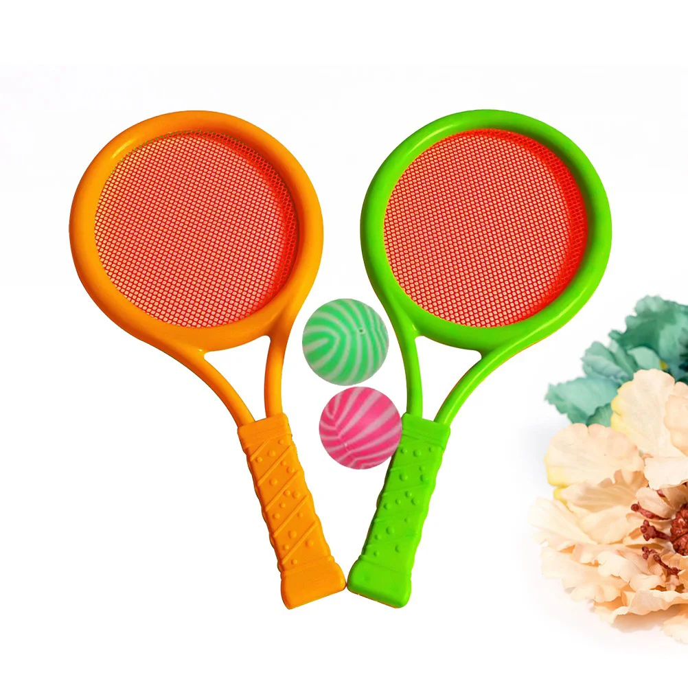 

Tennis Badminton Rackets Balls Set Children Kids Outdoor Educational Parent-Child Game Toys for Boys Girls Children