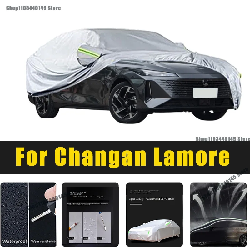 Full Car Covers Outdoor Sun UV Protection Dust Rain Snow Oxford cover Protective For Changan Lamore Accessories