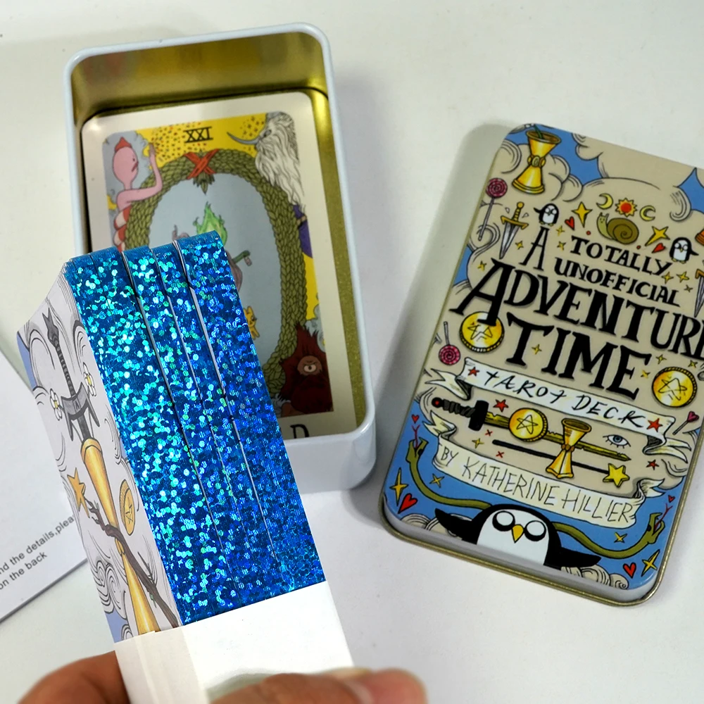 Adventure Time Tarot Deck Tin/Metal box Gilt Edge By Katherine Hillier The Unique Personality Traits And Story of Each Character