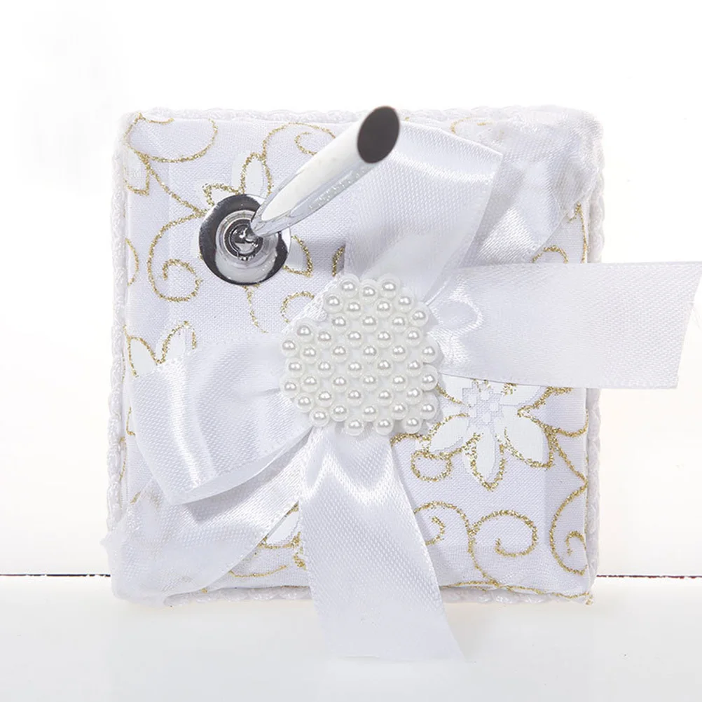 

1 шт., подставка для ручек для свадебной подписи, плотная доска, лента, большой бант, держатель для ручек в западном стиле, элегантное украшение для вечеринки для предложения