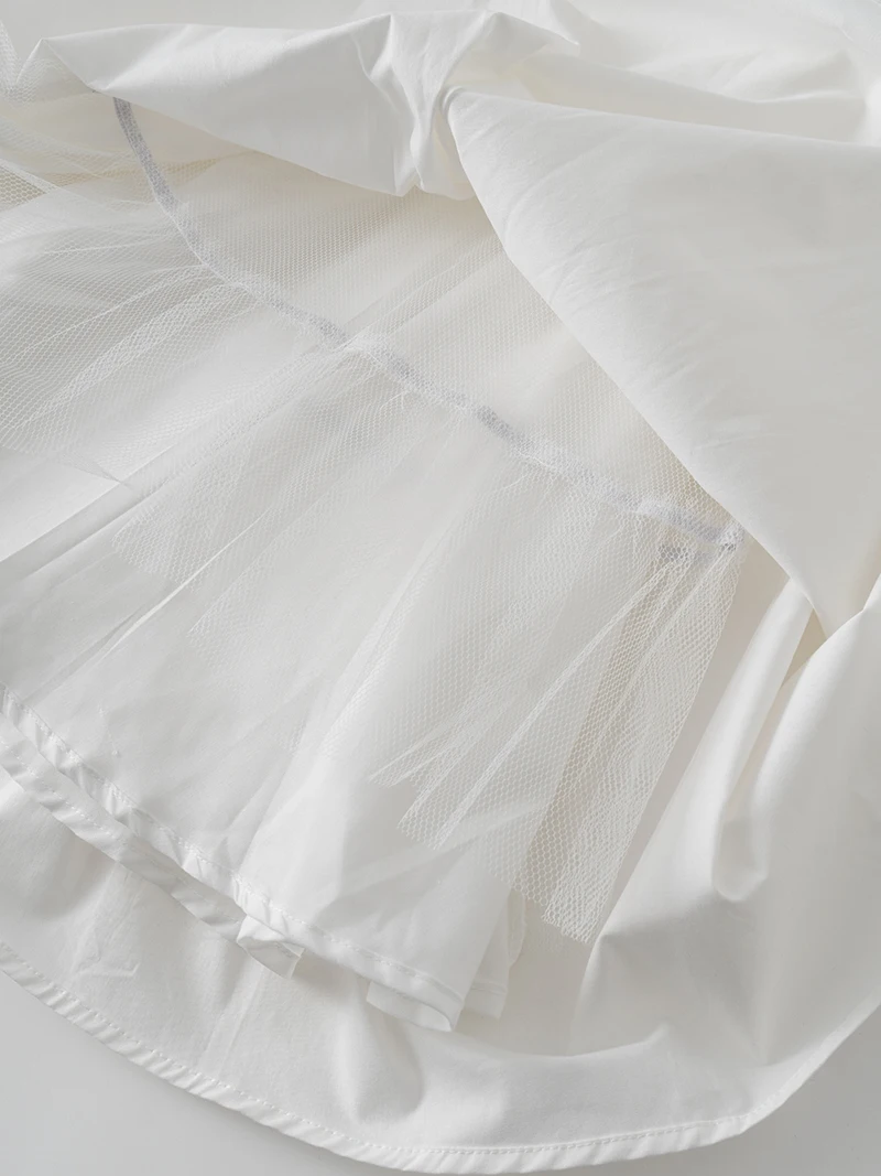 2025 Abito da donna estivo moda pizzo bianco maglia pizzo collo quadrato manica corta mini abito casual Boho Beach abiti femminili