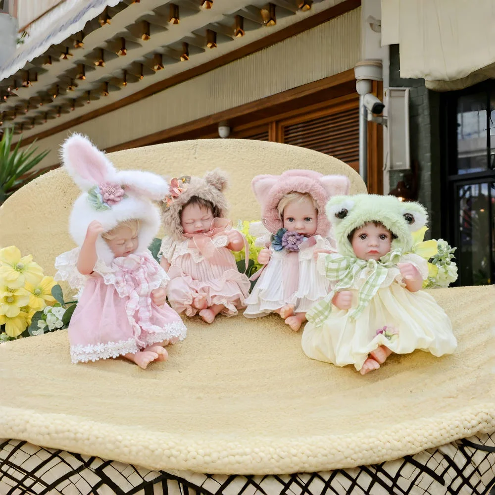 

12-дюймовые клеверные кавайные реалистичные куклы реборн, милый плюшевый набор животных, виниловый декор для кукольной комнаты, удобные игрушки для мальчиков и девочек, подарки для детей