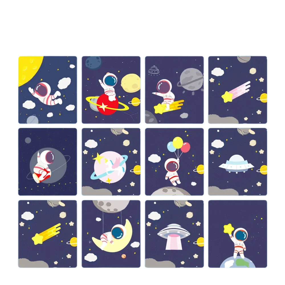 1 Piece Astronaut Embroidery Repair Patches Bag Jacket Jeans Cartoon Iron On Patches for Clothes Small Glue Sticker