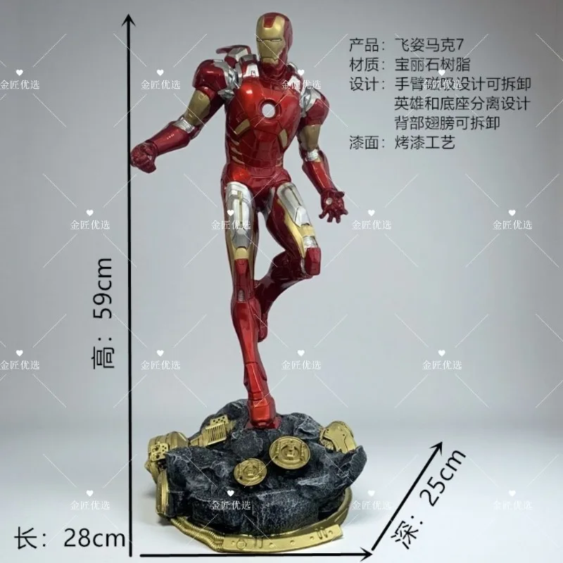 Cartoon Anime Iron Man Hulkbuster Avengers Marvel Spider-Man Deadpool Venom Resin Statue Hand Figure Model Ornament Wholesale