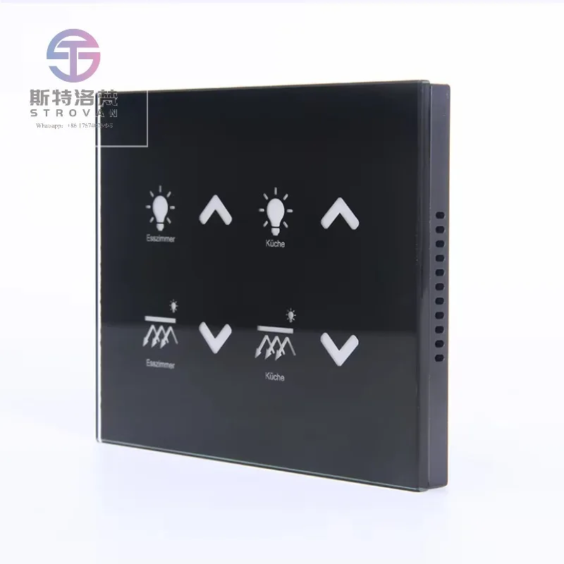 

OEM LED Bedside Control 8 Buttons Panel Touch Light Dimmer Control Smart Wall Switches with 12-24V rs 485 MODBUS