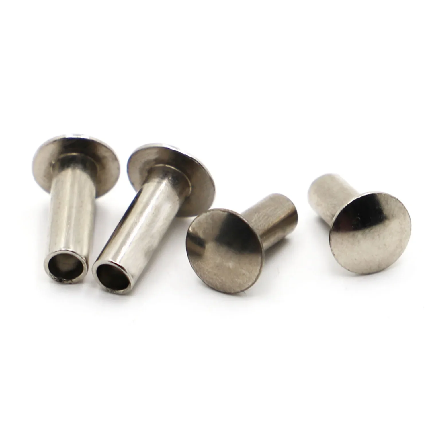 10-50pcs M2 M2.5 M3 M4 M5 M6 Nickel Plated Carbon Steel Round Truss Pan Head Half Semi Hollow Shank Rivet GB873