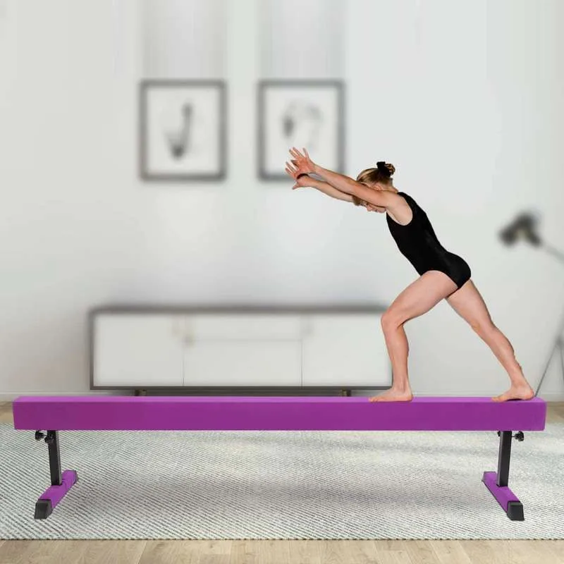 Balance beam kids practice gymnastics landing wide head balance beam toddler double test balance beam