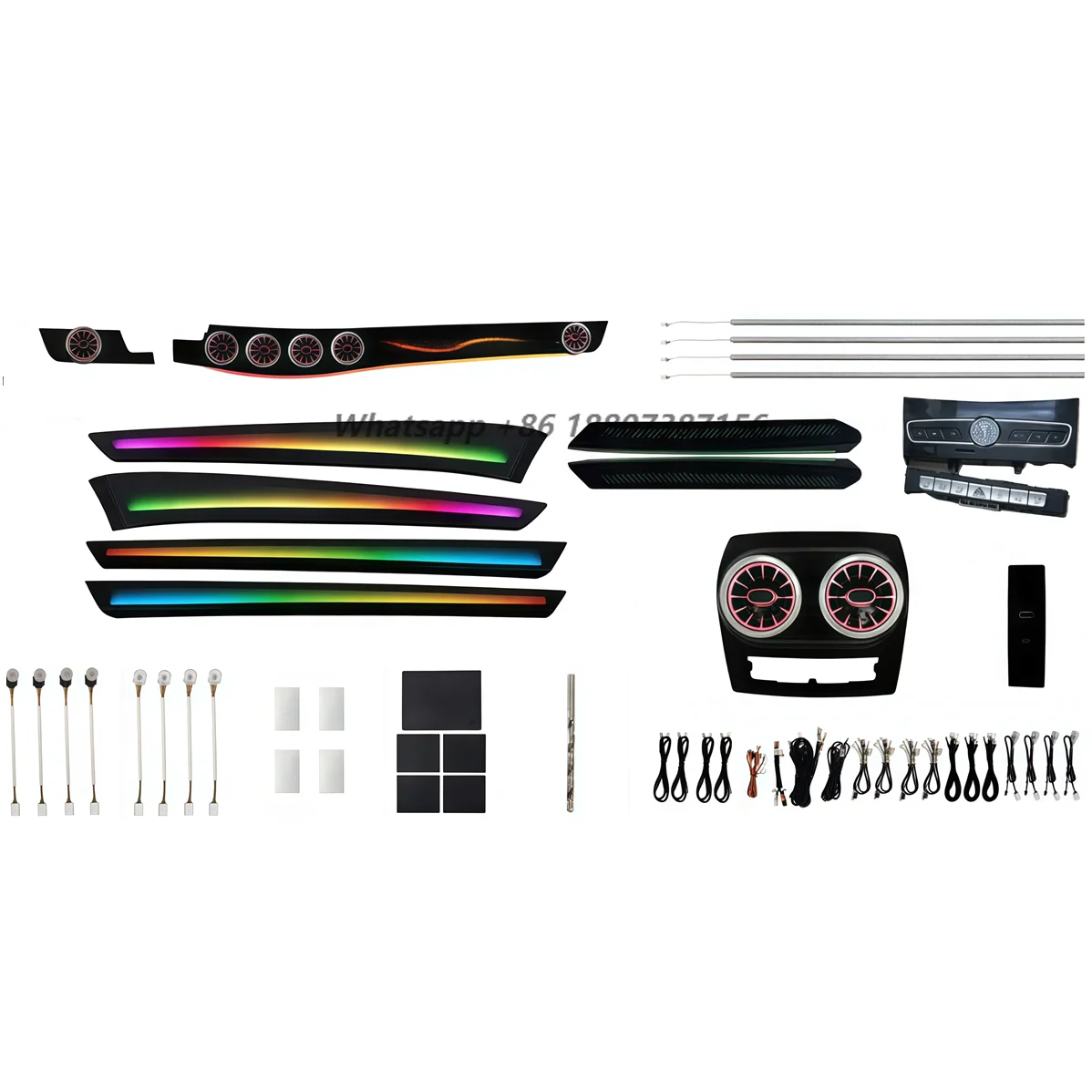 Acessórios para Interior de Carro UPSZTEC RHD LHD Classe E W212 Kits de Upgrade para Ventilações de Ar Turbina e Console Central