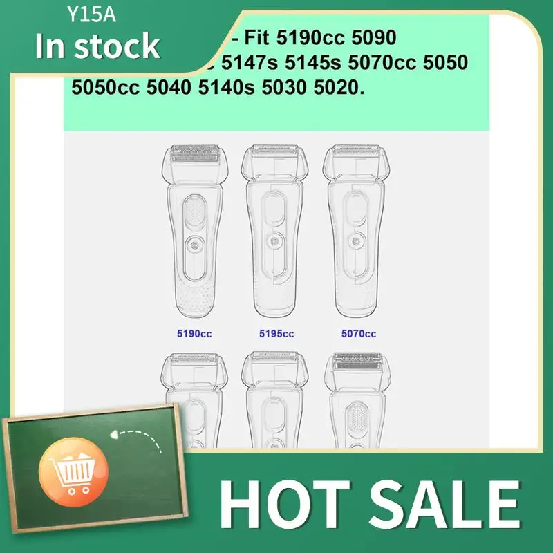 

Y15A 52B Shaver Head For Braun Electric Shaver S5 Wet And Dry Replacement Foil And Cutter 5190Cc 5090 5020