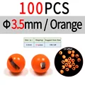 100 unidades de 3.5mm naranja