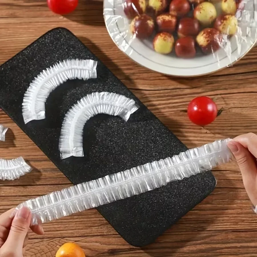 100Pcs Soft White Transparent Disposable Wrap Bags Convenient For Home Daily Preservation - Detail 1