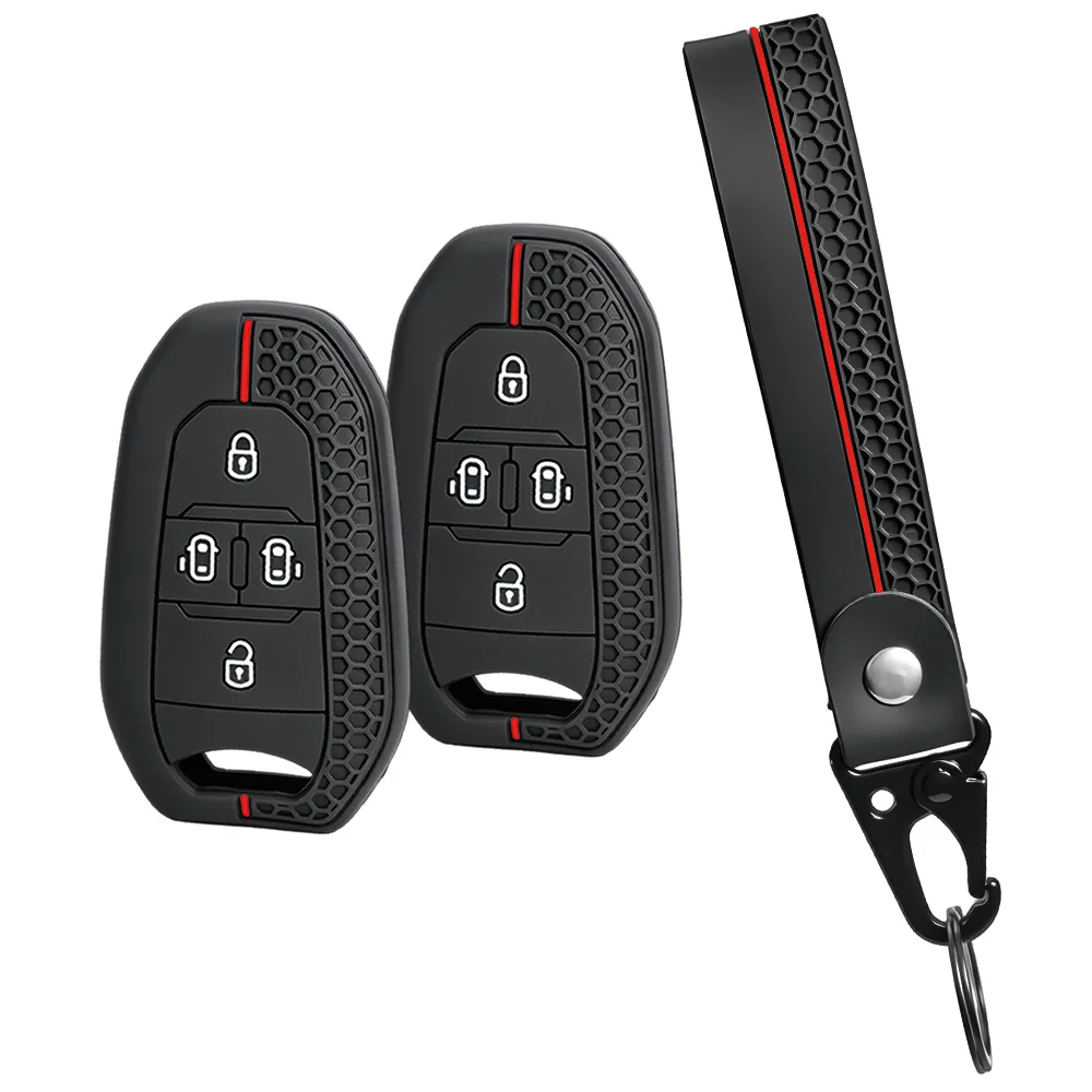 remote key cover For Peugeot Expert Traveller For Citroen Spacetourer Jumpy Dispatch with long wrist strap and swivel clip