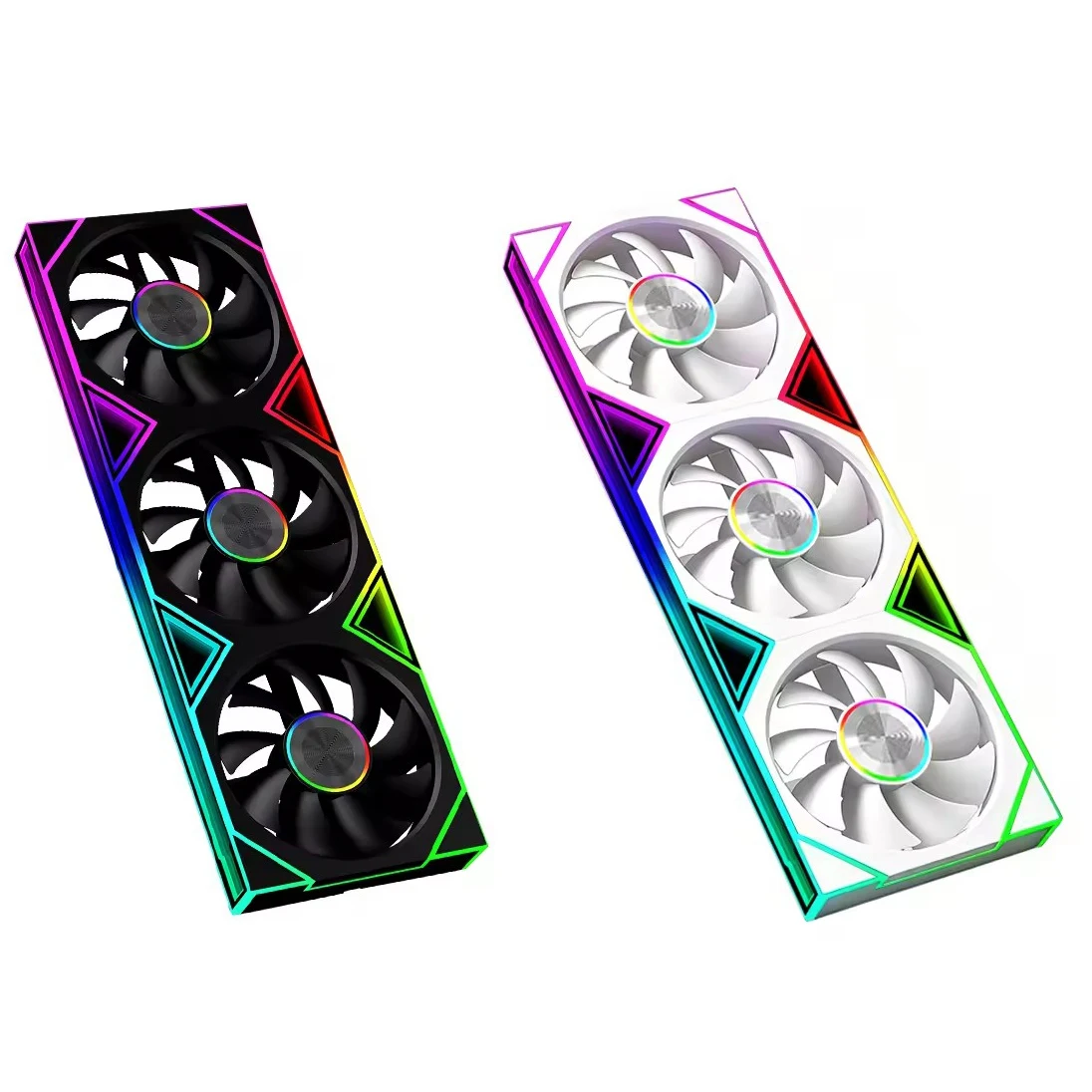 LPS-240/360 Siamese Fan ARGB PC Fan PWM Silent Abyss Mirror Long Life Large Air Volume 12V Computer Case Cooling Fan