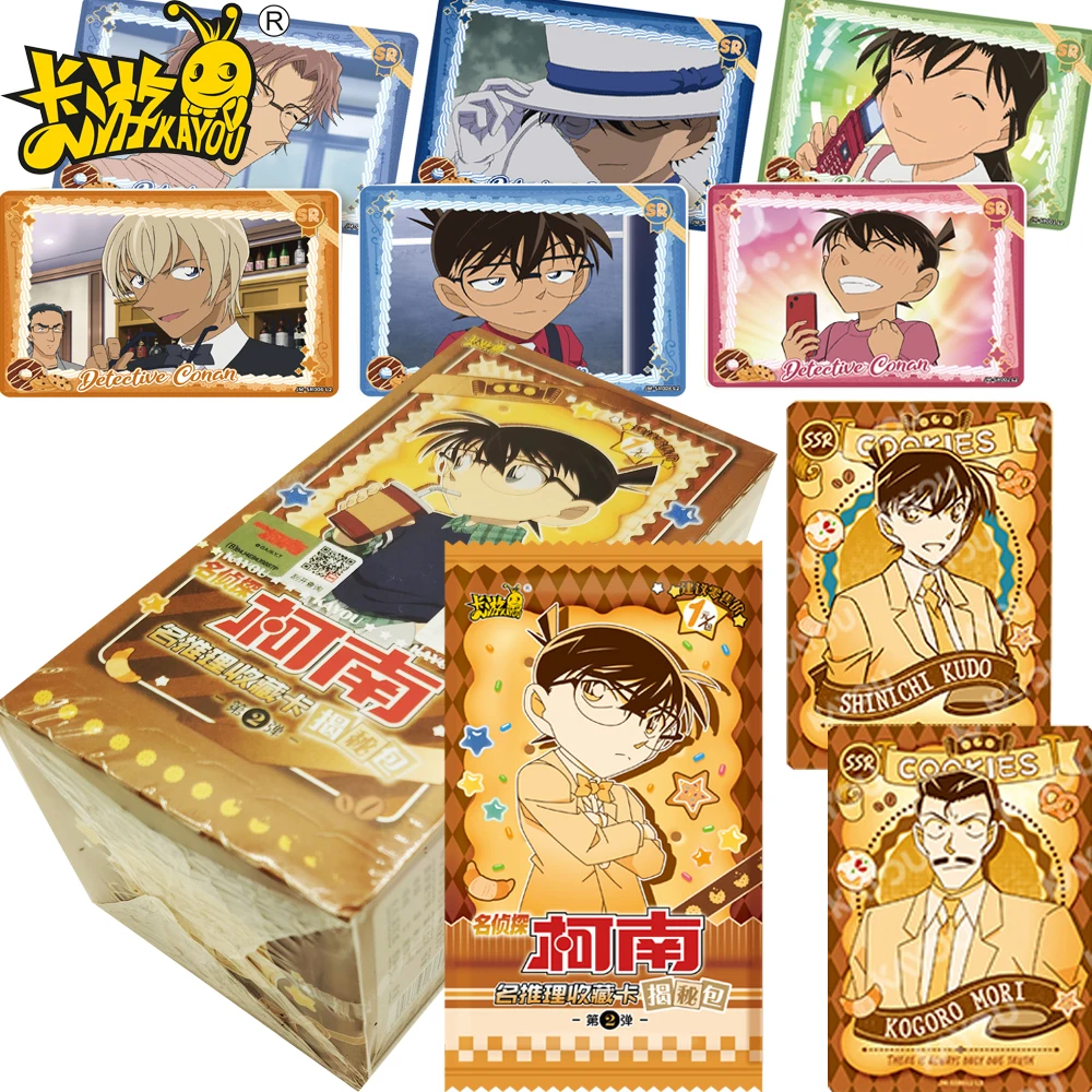 

New Kayou Original Detective Conan Collection Cards for Fans Kudou Shinichi Hattori Heiji Anime Character Portrait Cards Gifts