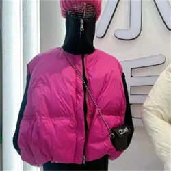 Inverno nuovo stile grande gilet di zucca moda sciolto piumino d'anatra donna