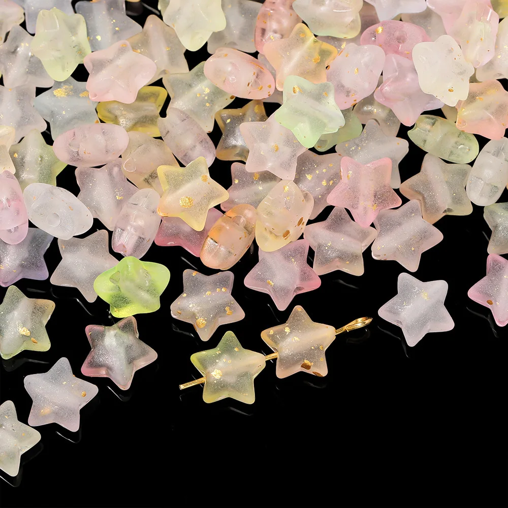 100 قطعة 10 مللي متر الاكريليك ستار الخرز تألق اللون الخماسية نجمة الخرز أو صنع المجوهرات سوار ذاتي الصنع إكسسوارات عقد #2