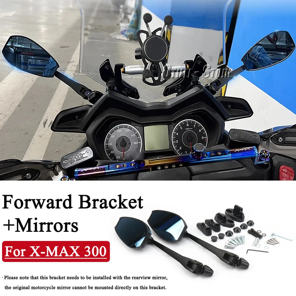 

Motorcycle Accessories Side Mirrors Forward Moving Bracket Kit Rearview Mirror For YAMAHA XMAX 300 XMAX300 X-MAX 300 2017-2024
