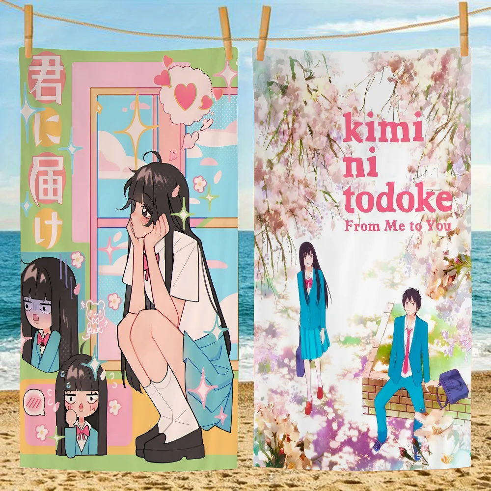 

Kimi Ni Todoke Beach Towel Cartoon Cute Summer Kids Large Bath Pool Beach Towel Microfiber Absorbent For Swimming Travel