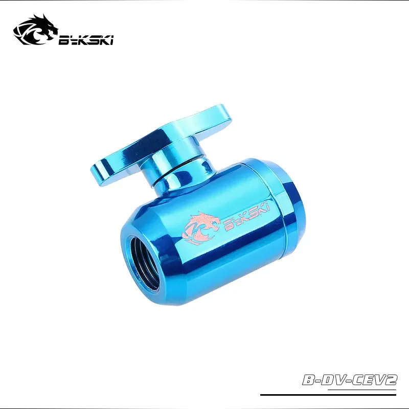 BYKSKI Water Valve Switch Double Inner G1/4 Thread Double Female Plastic Handle Water Cooler System Computer Accessories Fitting