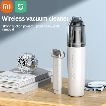 XIAOMI MIJIA-miniaspiradora portátil de mano para el hogar, potente eliminador de polvo inalámbrico, limpieza profunda, aspiradora de coche