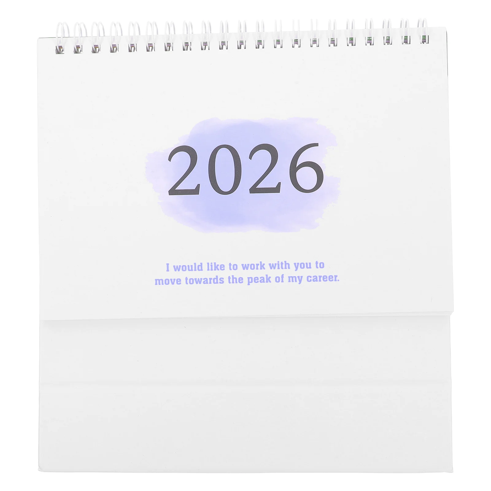 

Mini 2026 Desk Calendar Small Standing Flip Design Thick Paper Daily Planner For Home Office School Purple 2025-2026 Desktop