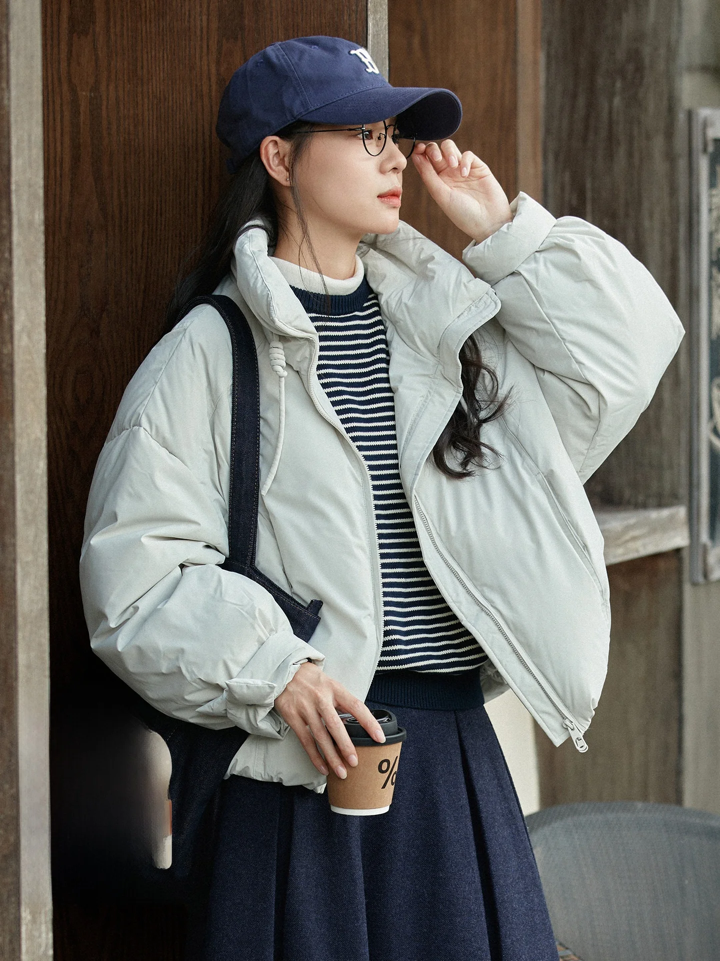 

Original Light Peach down Jaet Women's Autumn Winter Casual Versatile Thi Warm Outerwear Top Youthful Straight Cut Polyes...