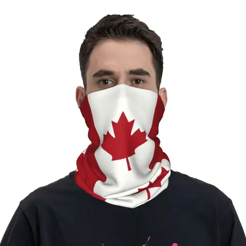 कस्टम कनाडा का झंडा शीतकालीन हेडबैंड गर्दन गरम पुरुष महिला स्की साइकलिंग ट्यूब स्कार्फ देशभक्ति चेहरा बंदना गैटर 6 best sales gaiters - №3