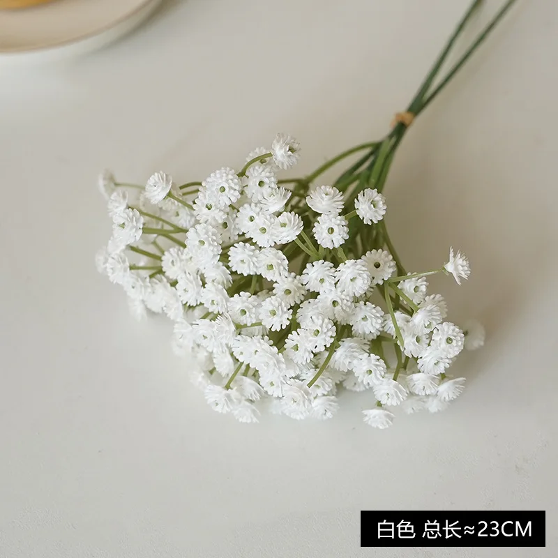 

5Pc Simulation Baby's Breath Artificial Flowers Bridal Bouquet Wedding Decoration Latex Gypsophila Fake Flowers Party Home Decor