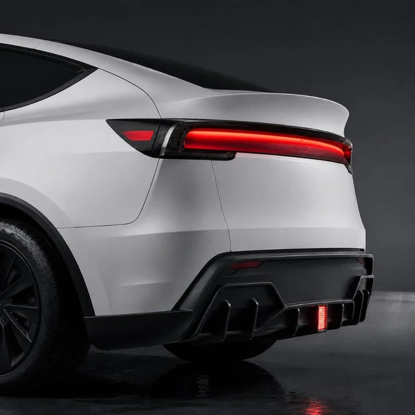 For Tesla Model Y Juniper Rear Bumper Lip Spoiler Diffuser Flashing LED Pilot Brake Light Car Rear Lower Splitter view 5