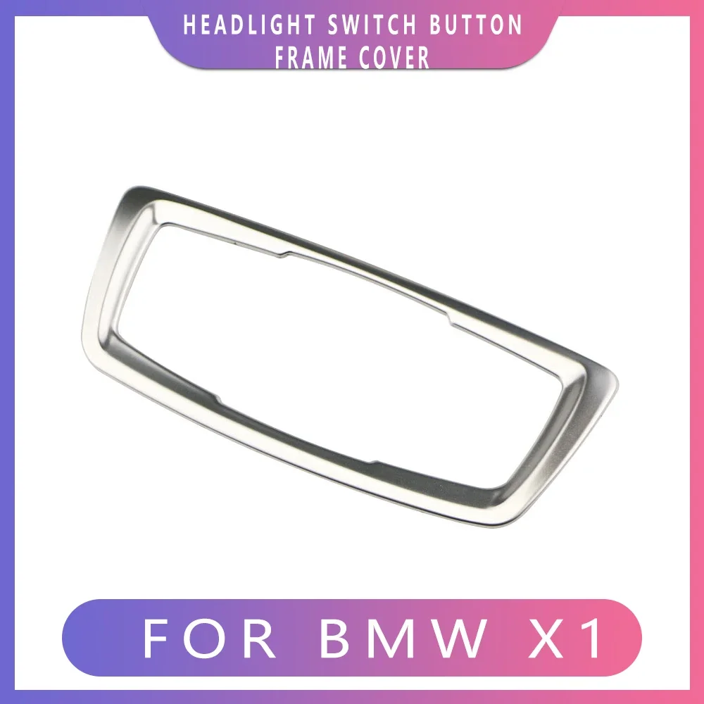 Car Headlight Switch Button Frame Cover Trim for BMW X1 F48 2016 2017 2018 2019 2020 X2 F39 Decoration Sticker Accessories