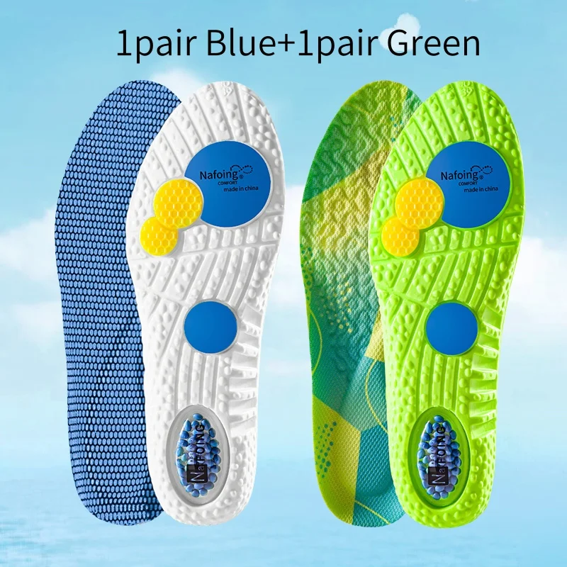 

2 пары высокоэластичных спортивных стельок унисекс с воздушной подушкой, амортизирующие удобные стельки для бега
