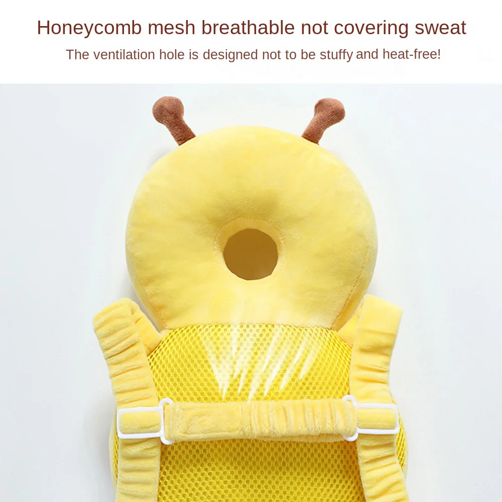 مجموعة واحدة من وسائد الأطفال المقاومة للسقوط ومضادة للسقوط، وسادة حماية للحيوانات قابلة للتنفس، أشرطة أفقية قابلة للتعديل، وسادة واقية للرأس #5