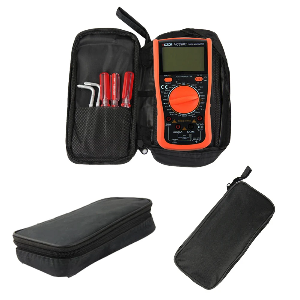 Bolsa de embalaje de herramientas de Hardware, Kit de herramientas múltiples, bolsa de multímetro Digital impermeable, bolsa de lona negra, estuche de herramientas a prueba de golpes
