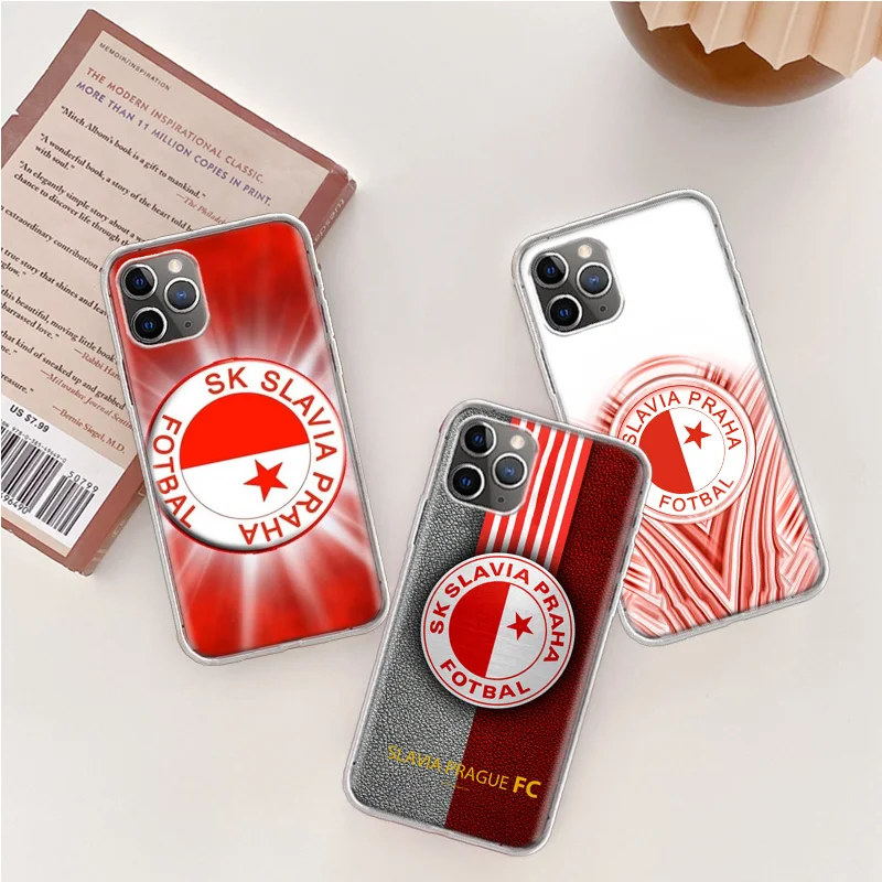 Sk Slavia Praha Czech Republic Phone Case For Iphone 14 13 15 Pro Max Apple 11 12 Mini X XS XR 16 Plus 6 6S 5 5S Clear