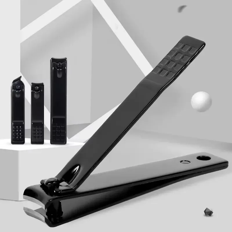 1/3/5Pcs Black Nail Clippers Stainless Steel Nail Cutter Thick Scissor Plier Toenail Fingernail Professional Manicure Trimmer